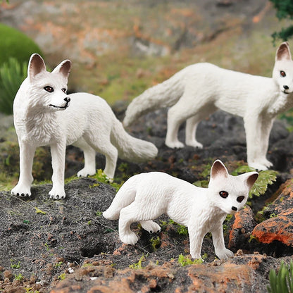 Oenux Arctic South Pole Animals Simulation Penguins Polar Bear Wolf Beluga Whale Action Figures Model Figurine PVC Kid Toy Gift