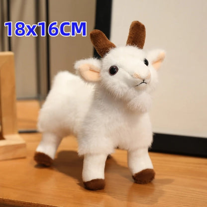 30/40cm Ranch Animal Series Soft Cute Simulation Black White Goat Mountain Lifelike Plush Toys Doll Kid Children Halloween Gift
