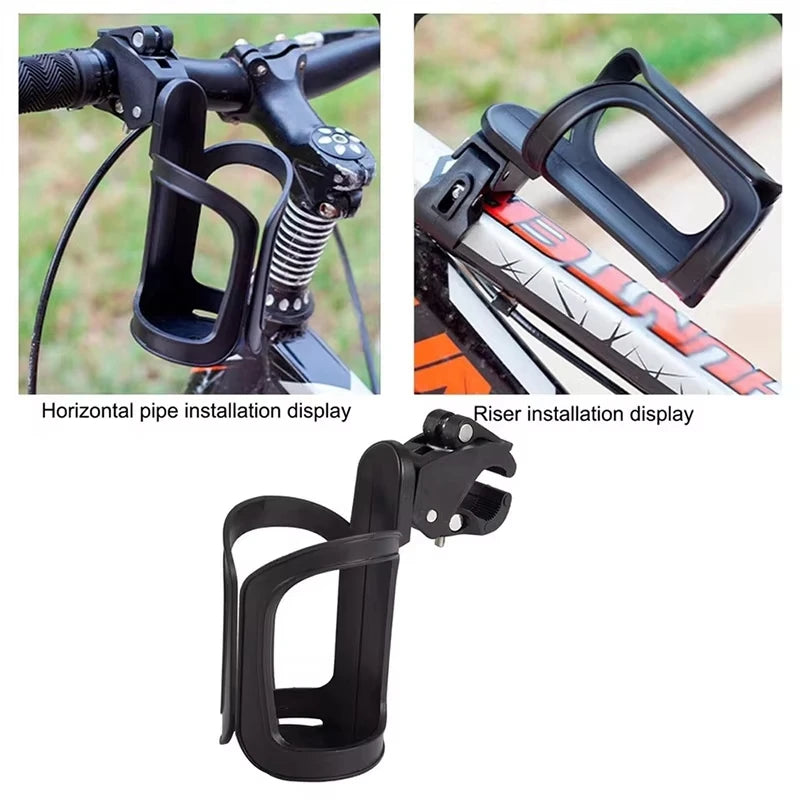 Adjustable Stroller Water Bottle Holder - 360° Rotating Bike Cage for Stroller Accessories