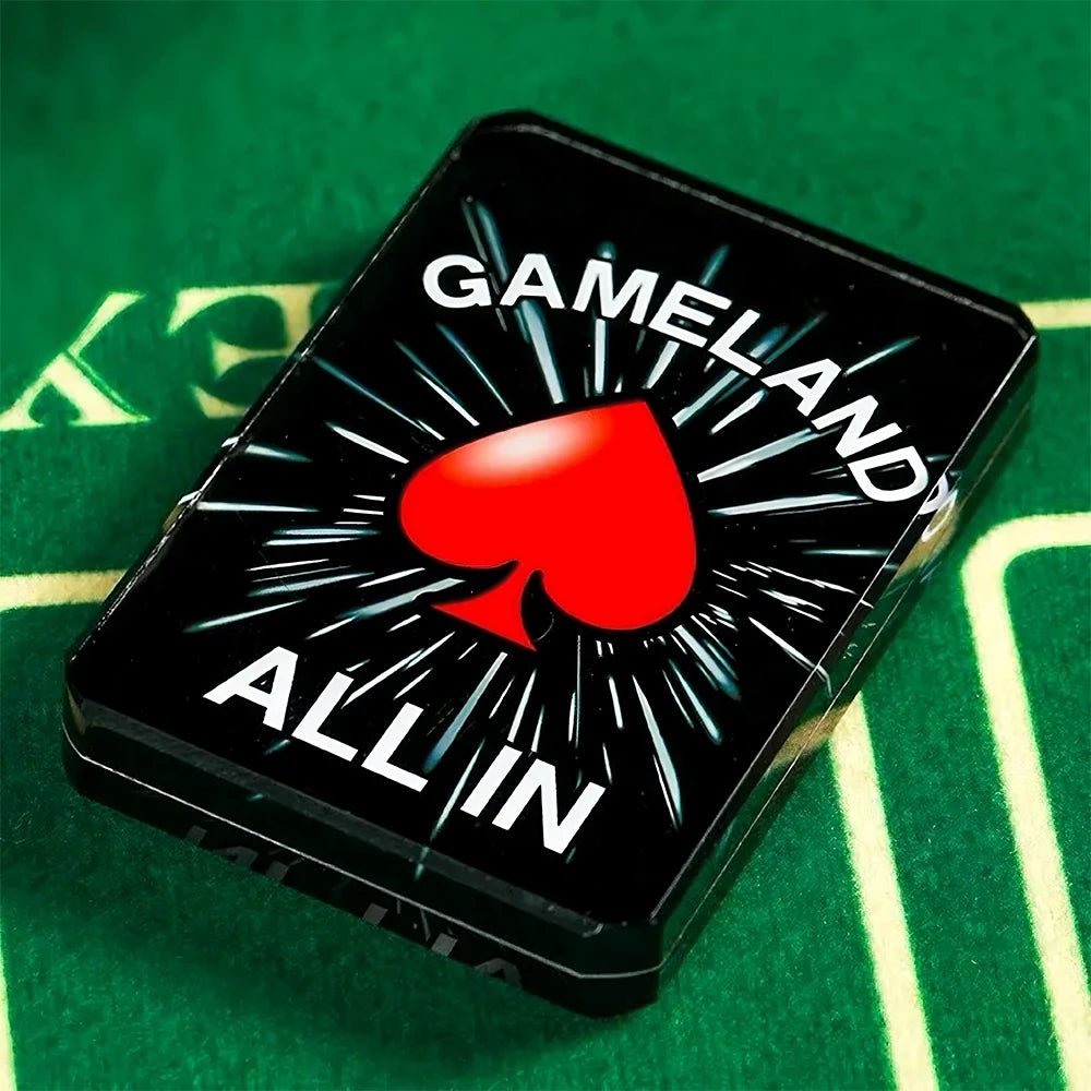 Acrylic Crystal Exquisite Poker Dealer Puck Button Code ”ALL IN" Entertainment Game Board Table Accessories