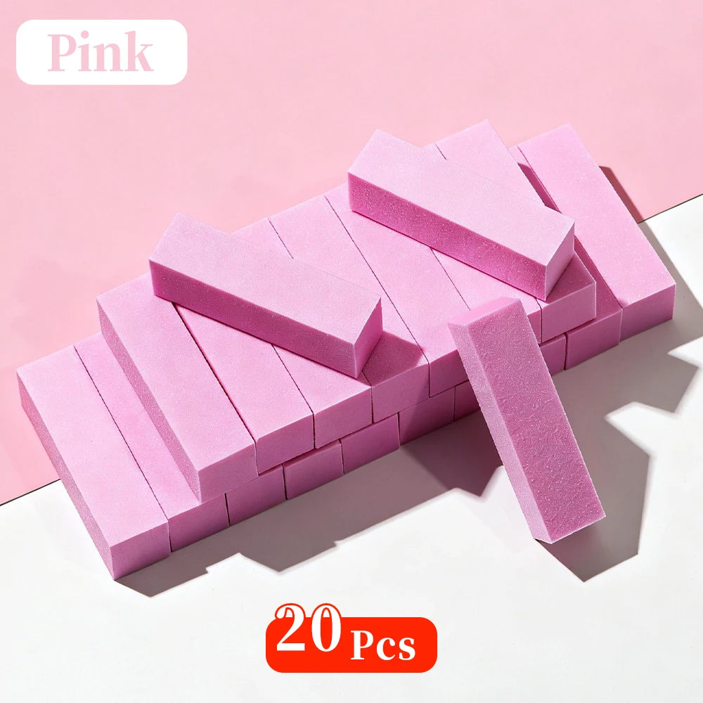 LINMANDA 1/20Pcs Sponge Buffer Block Set Nail Files for Pedicure Tips Manicure Care Sponge Buffer Gel Polish Accessories Tools