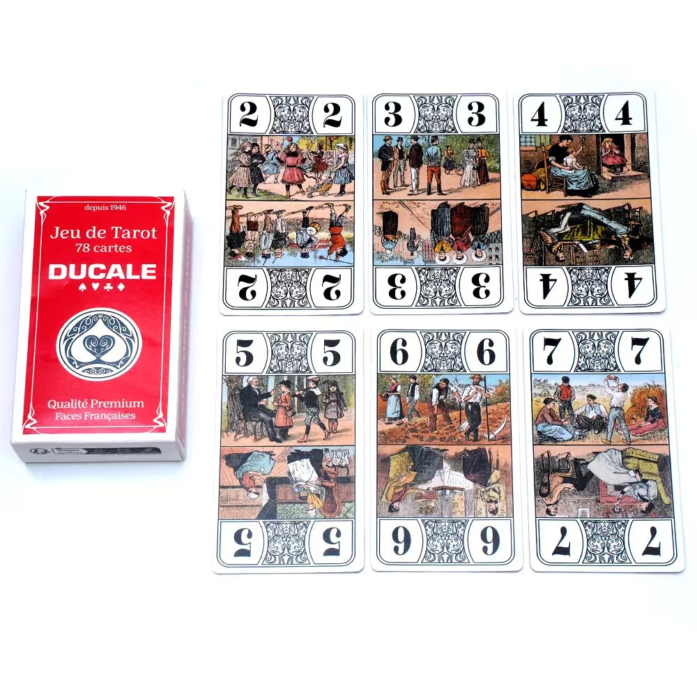 Français Jeu de Tarot 78 Cards Ducale French Tarot Game Tarot Deck Cards Entertainment Game For Family Party Board Game Toy
