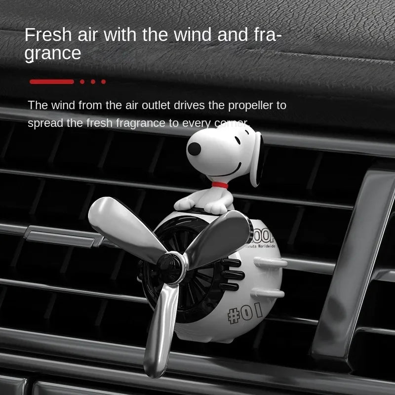 Cute Snoopy Anime Car Air Freshener Aromatherapy Fragrance Piece Car Air Outlet Decoration Perfume Clip Decor Accessories