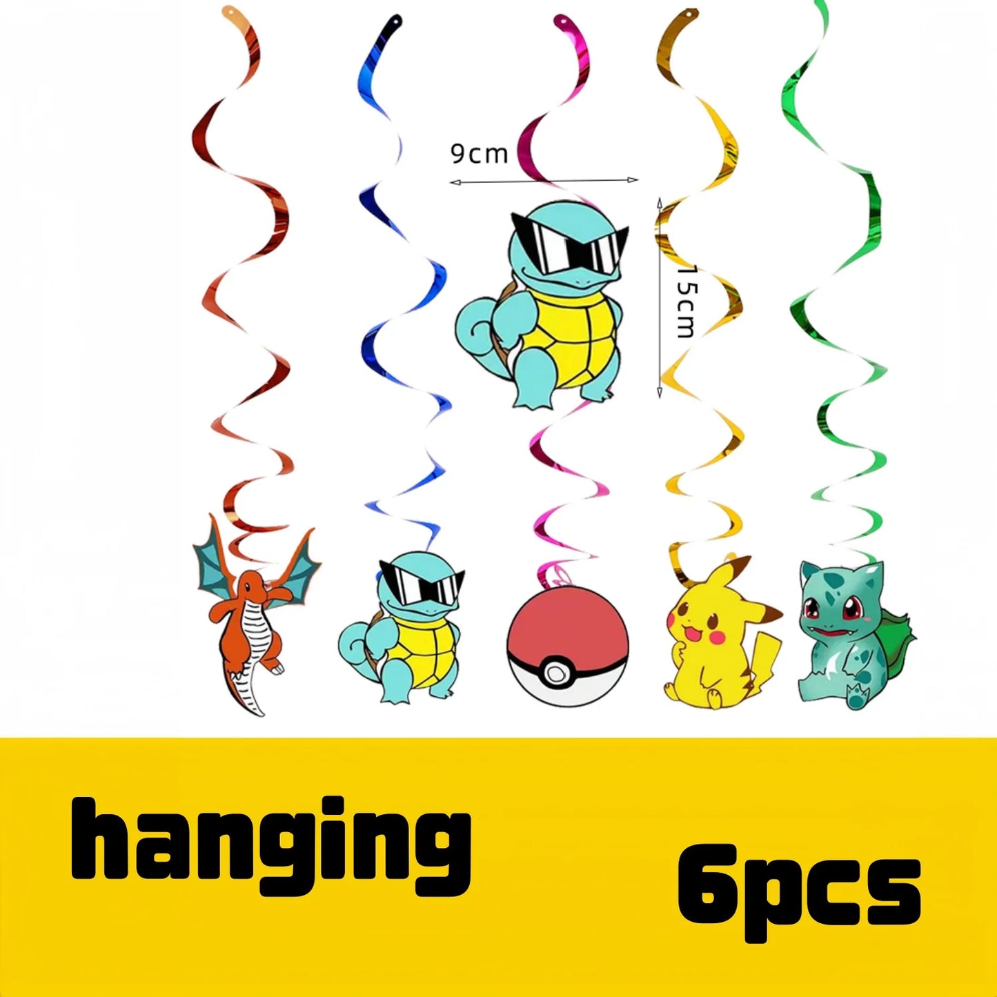 Decoration Pokemon Birthday Party Hats Pikachu Disposable Tableware Tablecloth Cup Plate Napkin Baby Shower Party Favors Pokemon