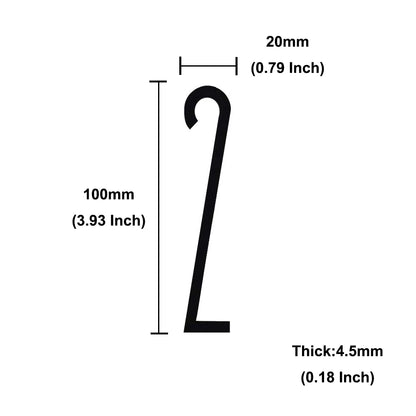 4 Inch 100mm Self Adhesive Big Modern Door Number for Exterior House Apartment Plaque Mailbox Address Digits Sticker Sign Black