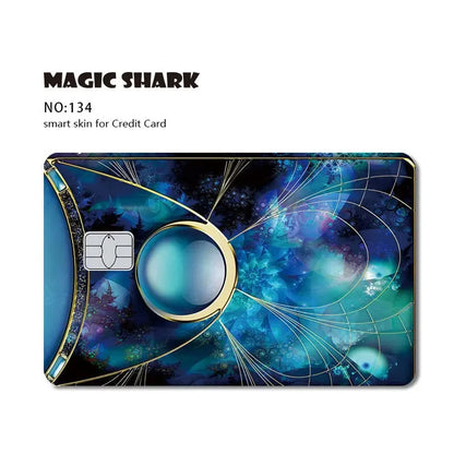 Magic Shark Flower Butterfly Bear Wing No Fade PVC Film Skin Cover Sticker for Bank Debit Credit Card