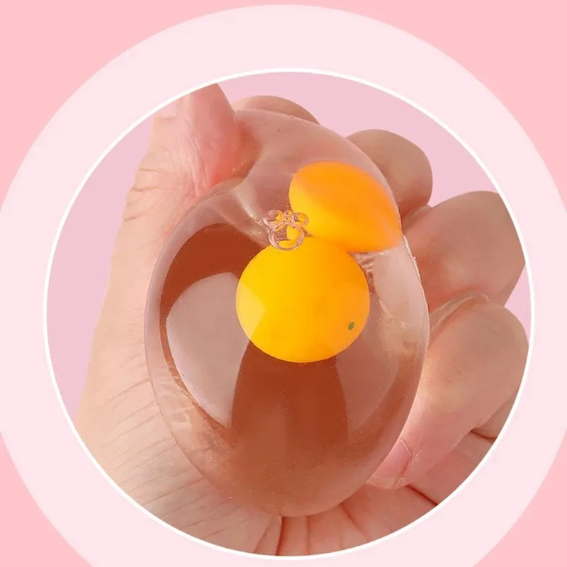 Yolk Balls for Kids Splat Ball Squishy Clear Egg Yolk Fun Squeeze Toy Anxiety Reducer for Kids Adults Birthday Party Favors
