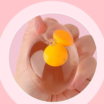 Yolk Balls for Kids Splat Ball Squishy Clear Egg Yolk Fun Squeeze Toy Anxiety Reducer for Kids Adults Birthday Party Favors