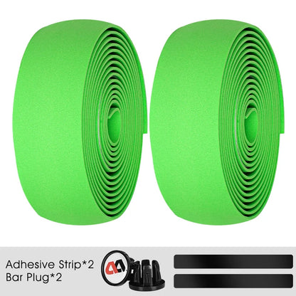 WEST BIKING EVA Bar Tape High Tenacity Handlebar Tape Adhesive Bike Handle Tape Shock Absorbing Bar Tape With Hole for Road Bike
