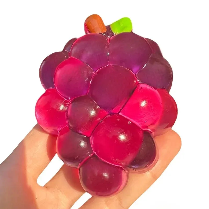 Taba Squishy Handmade Grape Squeeze Toy Sticky Fruit Stress Relief Slow Rebound Sensory Fidget Toy for Anxiety and Focus Gift