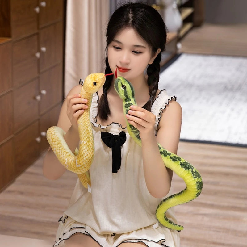 9 Kinds Simulation Snake Plush Toy Lifelike Anaconda Fake Snake Python Model Prank Doll Creative Room Decoration Birthday Gift