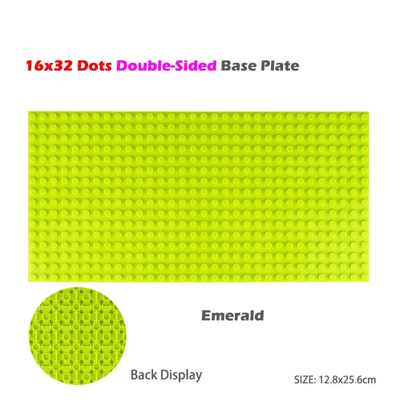 Classic Base Plates Plastic Bricks Double-sided 16*32 32X32 Dots City Blocks Baseplate DIY Parts Board Toys Kids Gift