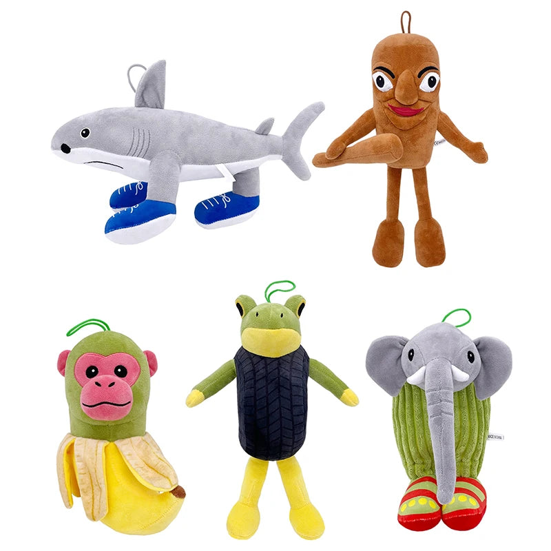 Italian Brainrot Tung Tung Tung Sahur Plush Toys 22-47cm Tungtung Sahur Tralalero Tralala Shark Plush Soft Stuffed Toy Doll Gift