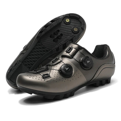 2026 MTB Cycling Sneaker Men A5 Leather Self-Locking Cleat Spd Road Bike Shoes Women Flat Trail Train Mountain Bicycle Shoes
