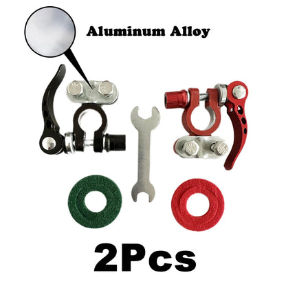 2Pcs Car Battery Terminal Connectors Quick Release Disconnect 12V 24V Positive Negative Battery Cable Ends for SAE/JIS Type Car