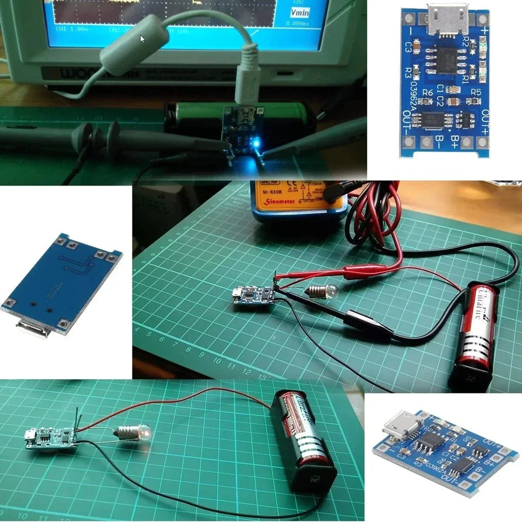 1-20Pcs Type-C/Micro/Mini USB 5V 1A 18650 Tp4056 Lithium Battery Charger Module Charging Board with Protection Function Li-Ion