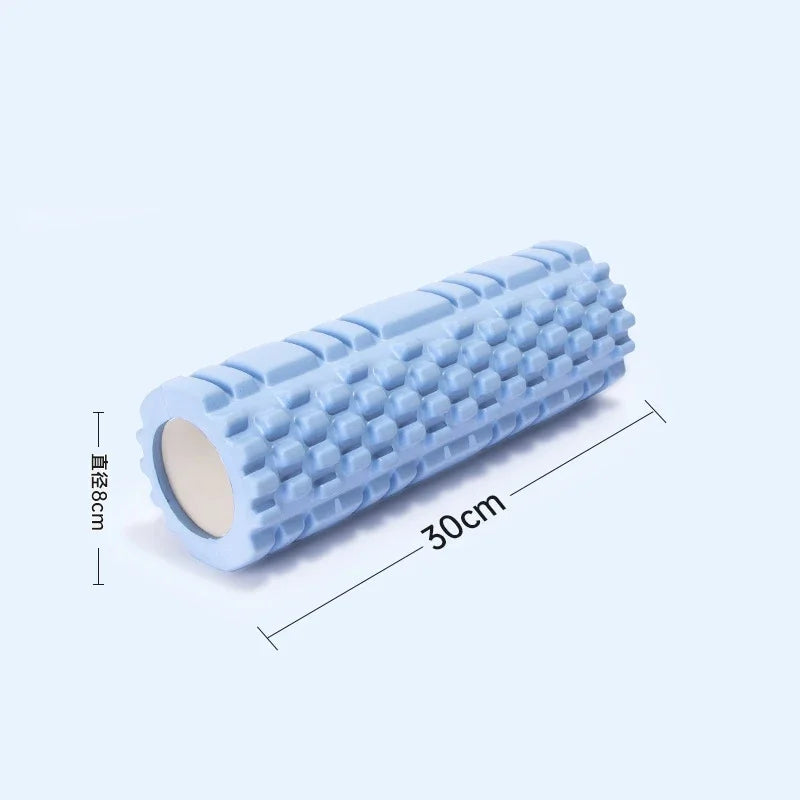 EVA Foam Yoga Roller Column, Deep Tissue Muscle Massage Stick for Back Waist Leg Fitness Pain Relief Training Tool