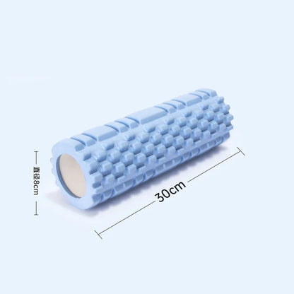 EVA Foam Yoga Roller Column, Deep Tissue Muscle Massage Stick for Back Waist Leg Fitness Pain Relief Training Tool