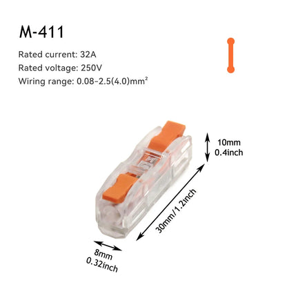 10/50 PCS Mini Fast Wiring Connectors Universal Compact Lever Crimp Splitter Electrical Conductors Push-in Home Terminal Block