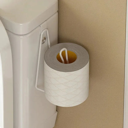 Stainless Steel Wall-Mounted Toilet Paper Holder - No Drill Space-Saving Design, Bathroom & Outdoor Storage Toilet Accessories