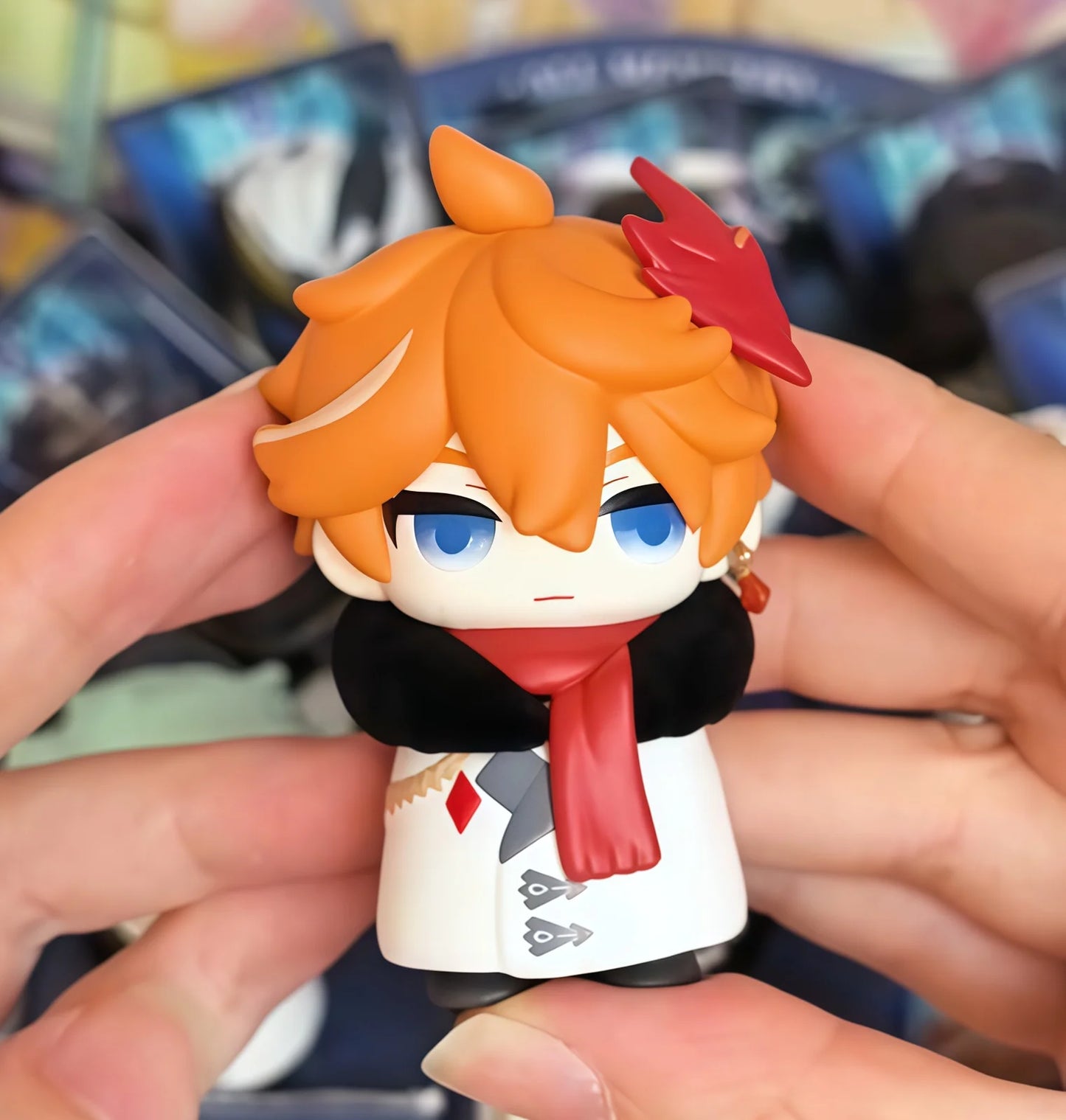 Mihoyo Genshin Impact Fatui Harbinger Q Version Series Blind Box Desktop Mini Doll Model Toys Trend Decoration Surprise Gifts