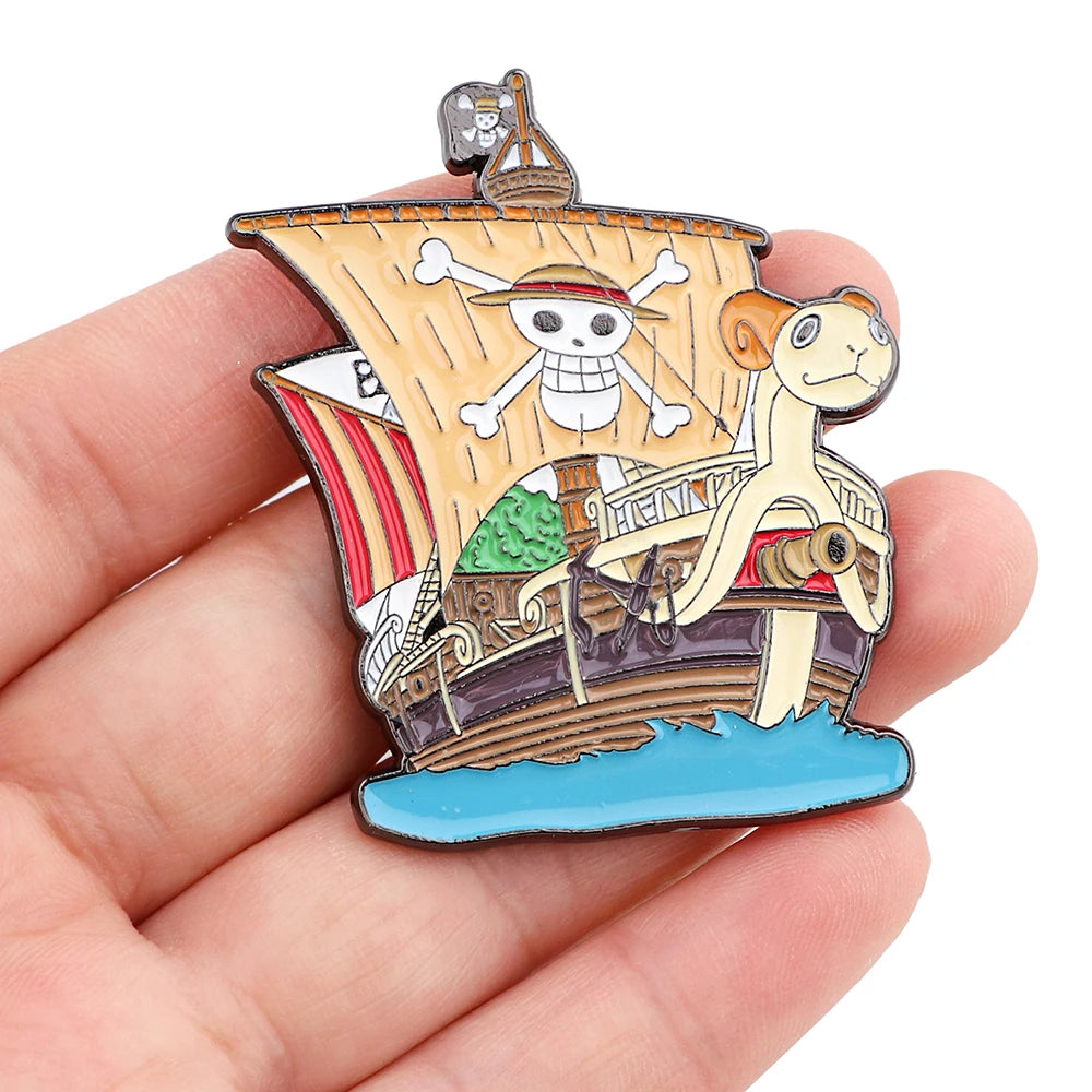 Japanese Anime Enamel Pin Cute Lapel Pin Devil Fruit Brooches for Backpack Manga Badges Jewelry Accessories