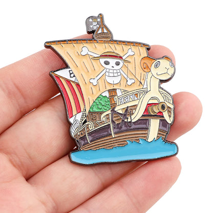 Japanese Anime Enamel Pin Cute Lapel Pin Devil Fruit Brooches for Backpack Manga Badges Jewelry Accessories