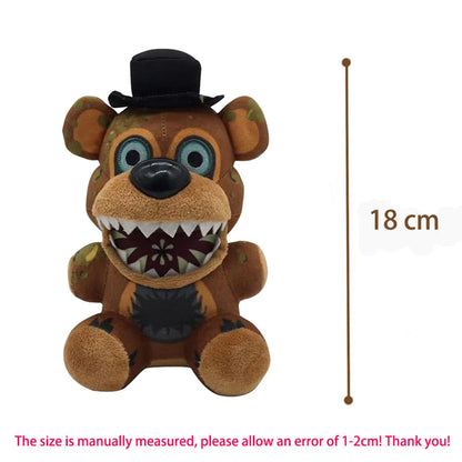 FNAF Five Nights at Freddy's Freddy Fazbear Bonnie Foxy Sundrop Moondrop 18cm Soft Plush Doll Collectible Toy Gifts for Kids