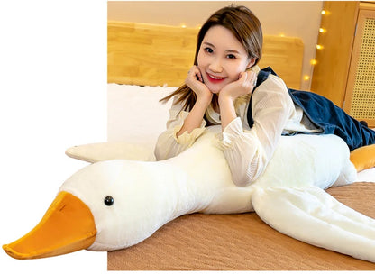 130/160/190cm Large White Goose Fur-Retriever Soft Toy Children's Girls' Gift Cute Doll Sleeping Pillow Large-sized Doll