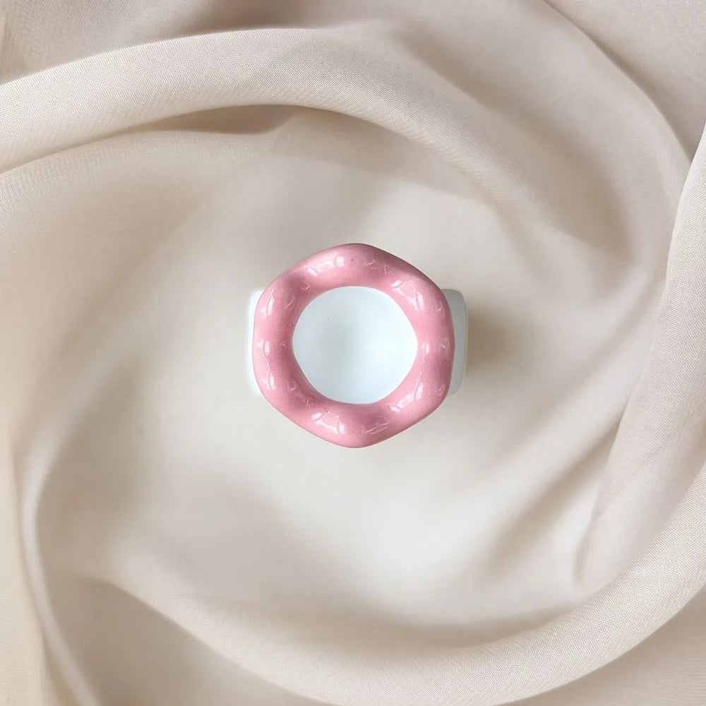 Massage Gua Sha Plate Ceramic Guasha Massage Board Ring Shape Skin Tightening Compact Ergonomic for Face Head Shoulder Knee