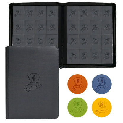 16 Pocket Card Binder, 1000+ Trading Card Album Folder, Side Loading Ringless Card Collection Binder for TCG,Game,Sports