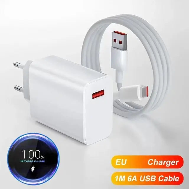 Fast Travel Charger with USB  Port  Quick  Charger for Xiaomi  100-240V,  USB Charger Adapter, Versatile Charging Hub,