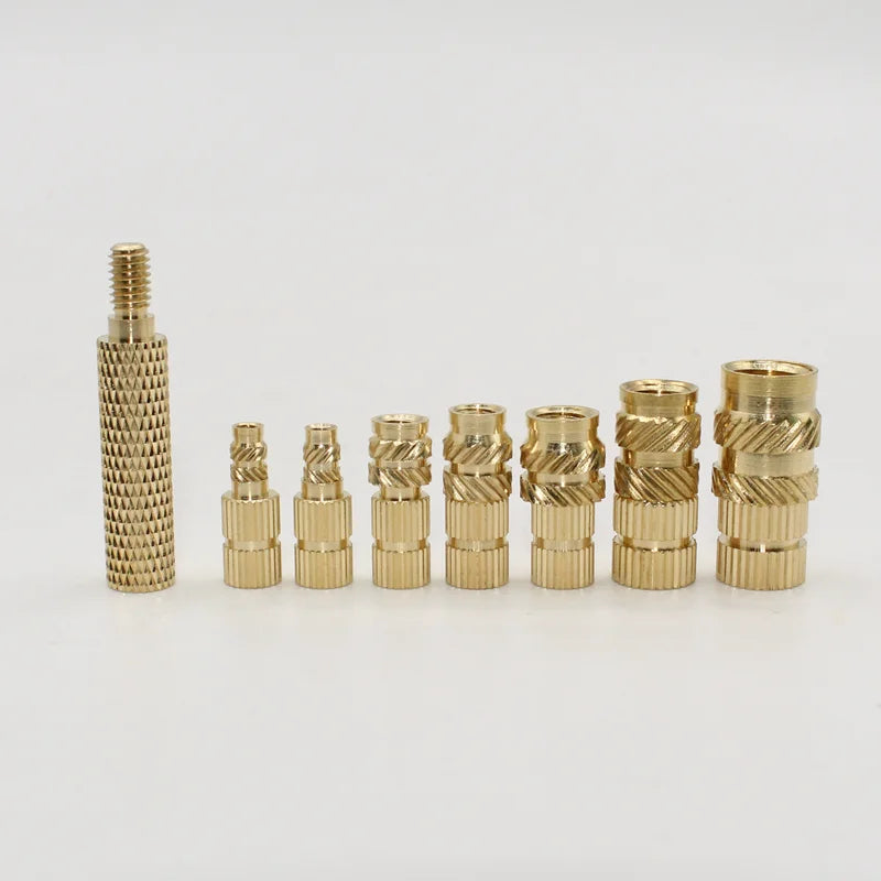 Hot Melt Brass Heat Insert Nut Iron Tip M2 M2.5 M3 M4 M5 M6 Embedded Heating Knurled Brass Inserts Nuts 3D Printer Case Notebook