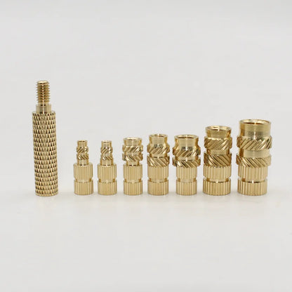 Hot Melt Brass Heat Insert Nut Iron Tip M2 M2.5 M3 M4 M5 M6 Embedded Heating Knurled Brass Inserts Nuts 3D Printer Case Notebook