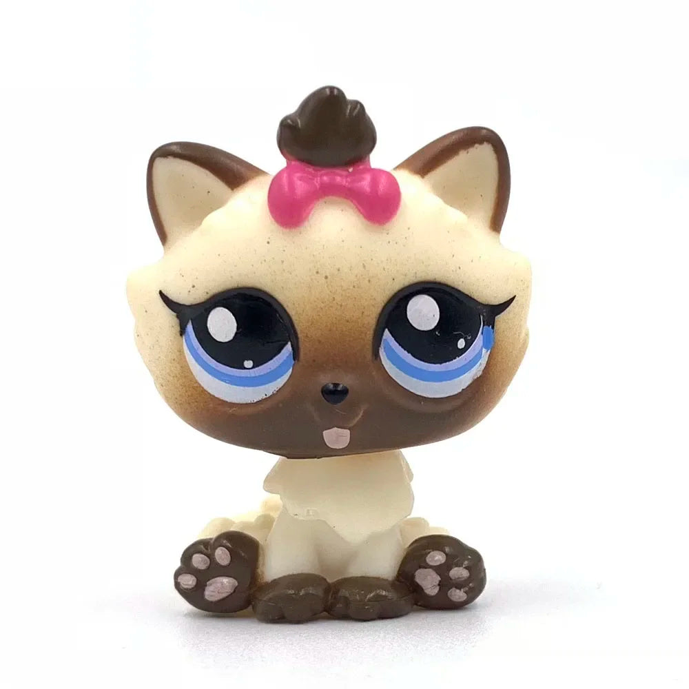 Rare pet toy Mini Stands Short Hair Kitten Old Figures Collection Original Bobble head toy lps