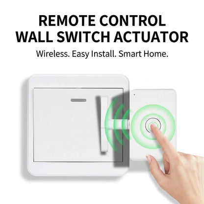 Cordless Remote Control Automatic Button Switch Lazy On Off Pusher for Lights & Electrical Tools, No Installation Needed