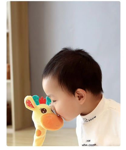 Repeating What You Say Dancing Talking Giraffe Toy with 10 Songs Plush Swaying Dancing Giraffe Adjustable Volume Glowing