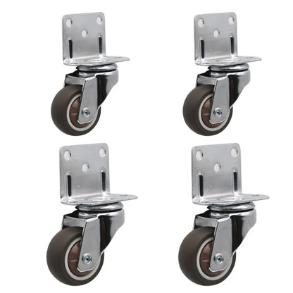 4pcs Universal Swivel Casters Heavy Duty Furniture Wheel Castor Silent Trolley Wheels for Table Chair Sofa with Safety Brake