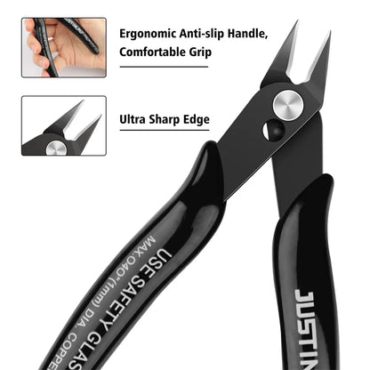 2Pcs Mini Nose Cutting Plier Electrical Wire Cable Cutter  Metal Side Snips Flush Pliers Convenient Durable Tool