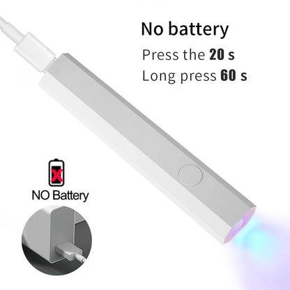 YIKOOLIN UV Light for Gel Nails Mini UV Nail Lamp Professional LED Light for Curing Gel Polish 2 Timing Modes for DIY Home Salon