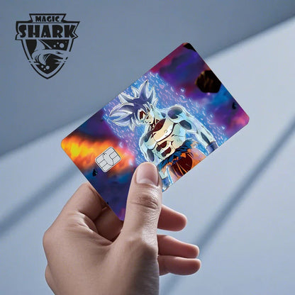 100% New Anime Goku Vegeta Super Saiyan 3M Front Film Skin Sticker Cover for Debit Credit Card