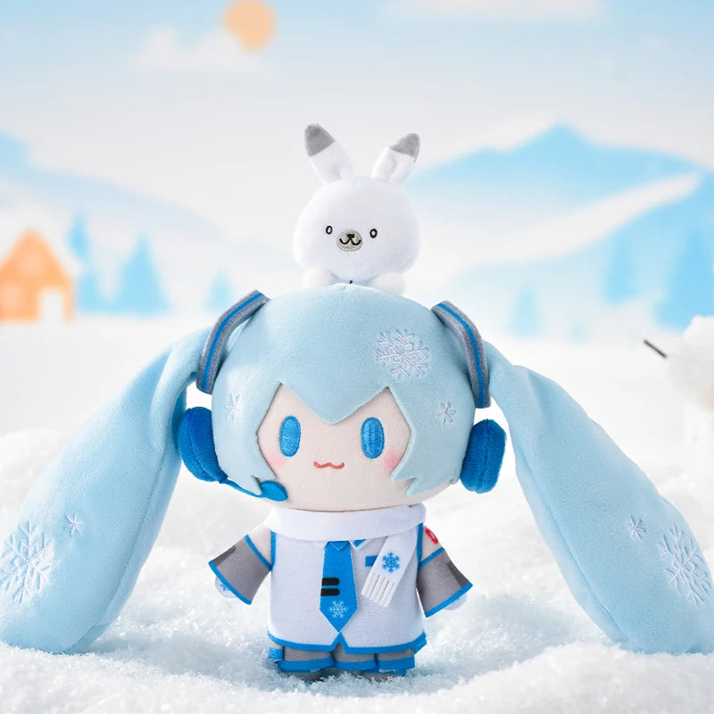 15cm Hatsune Miku Snow Series Plush Doll Kawaii Q Version Plushies Backpacks Toys Action Figures Keychain Bag Pendant Toy Gift