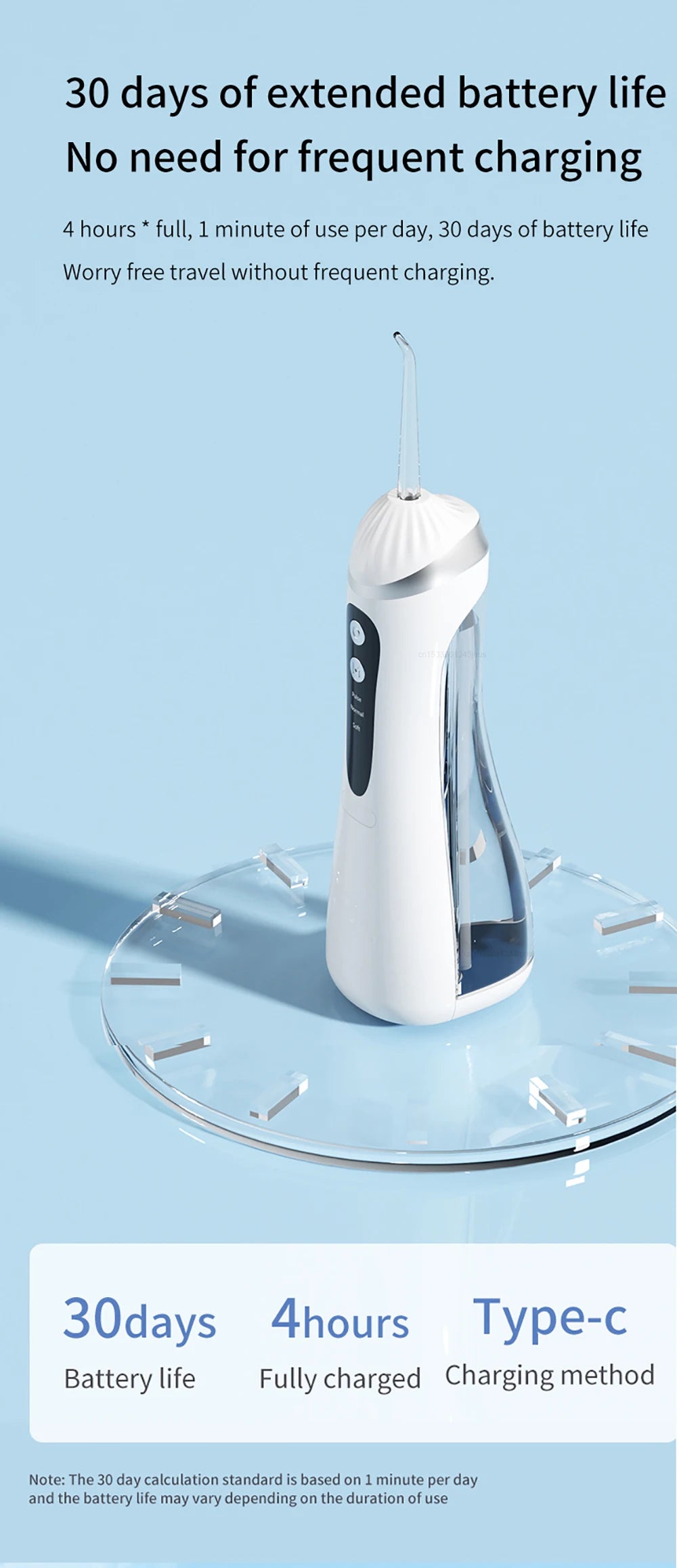 Teeth Water Flosser Electric Oral Irrigator Portable Home Dental Cleaning Teeth Rechargeable Waterproof Teeth Cleaner Oral Care