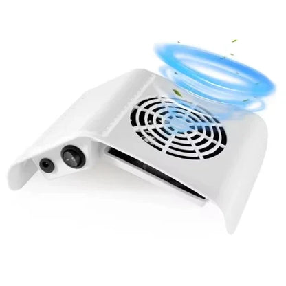 Professional Nail Dust Collector Vacuum - Low Noise Manicure Dust Extractor with Strong Suction Fan for Nail Salon & Home Use