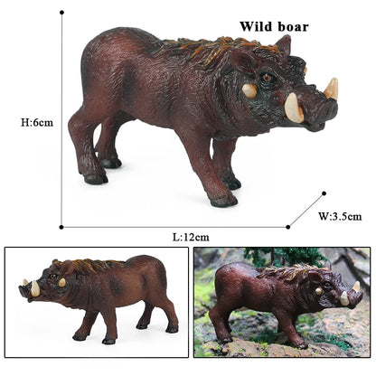 Oenux Wild boar Tapirus Indicus Porcupine Animals Simulation Model Action Figures Figurine Educational Collection Kids Toy Gift