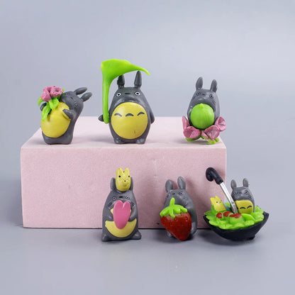 1-12pcs Anime Miyazaki Hayao Series Totoro Figure Mini Statue Cute Toys Room Ornaments Pvc Figures Toy Kid Gifts Collecctibles