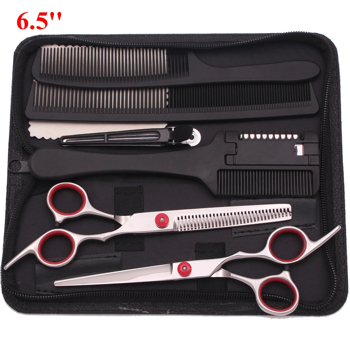 6.5'' Professional Hair Scissors Set Comb Razor Thinning Cutting Shears Hairdressing Salon Barber Home Japan Steel Dropshipping