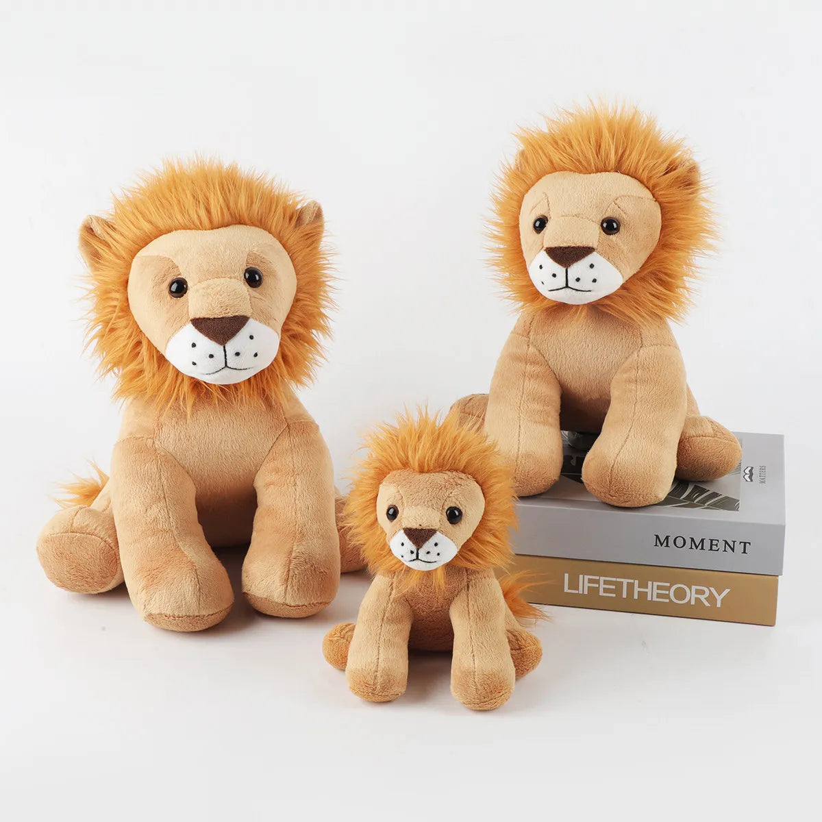 17cm/25cm/30cm Super Soft Cute Lion Plush Toy Fluffy Stuffed Animal for Kids Hugging Pillow Cartoon Birthday Gifts Home Decor