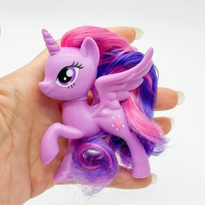 Genuine Hasbro My Little Pony Anime Figures Classic Twilight Luna Princesses Rarity Ornaments 8cm Collection Pony Toy Gifts