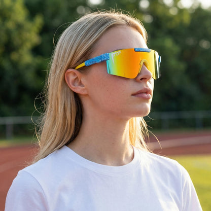 Stylish Windproof Sunglasses Men Women Anti-Dust Colorful Goggles for Cycling Hiking Running Outdoor Sports